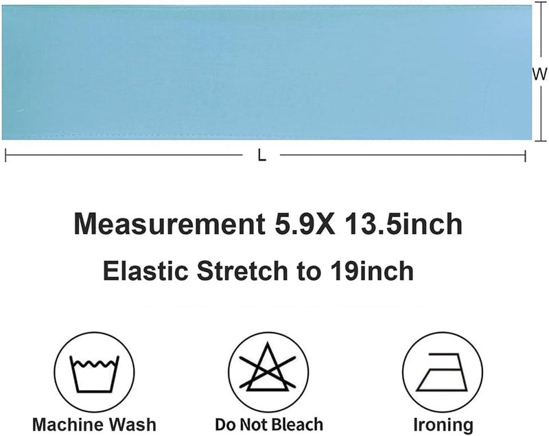 Gankar Baby Blue Chair Sashes 100 Pack, Light Blue Spandex Chair Sashes for Wedding Party Birthday Folding Chair Covers Decor - Image 4